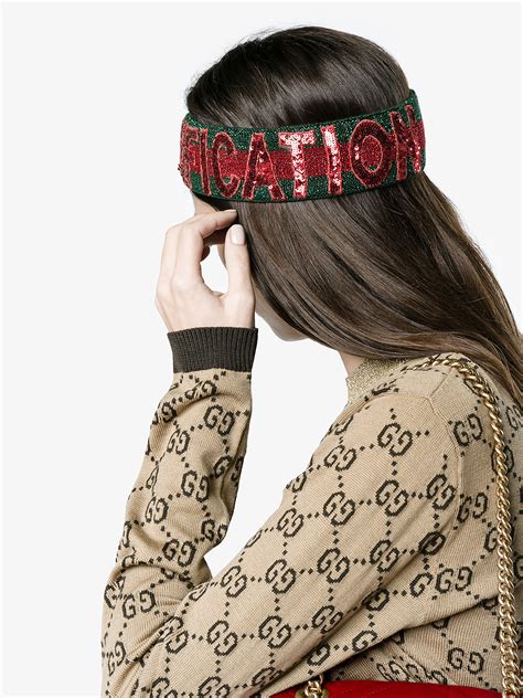 gucci head wrap|gucci headband with rhinestones.